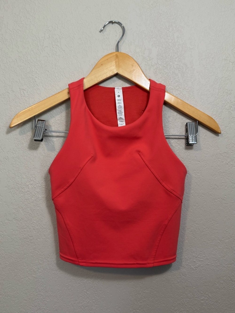 lululemon athletica Coral Red Crop Tank